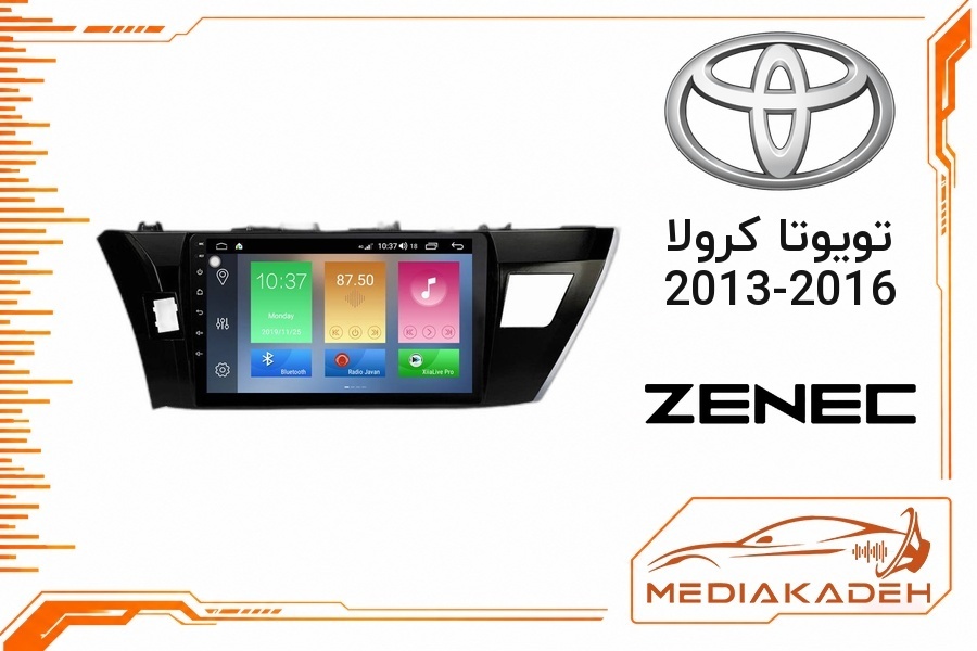 پک مانیتور و قاب فابریک تویوتا کرولا 2013-2016 زنیک 9 اینچ مدل TS 7932 Pro | رم 2 حافظه 32 با کارپلی