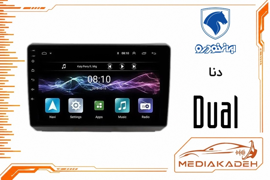 پک مانیتور و قاب فابریک دنا دوال 9 اینچ مدل Q800 | رم 6 حافظه 128 سیم‌کارت‌خور با کارپلی