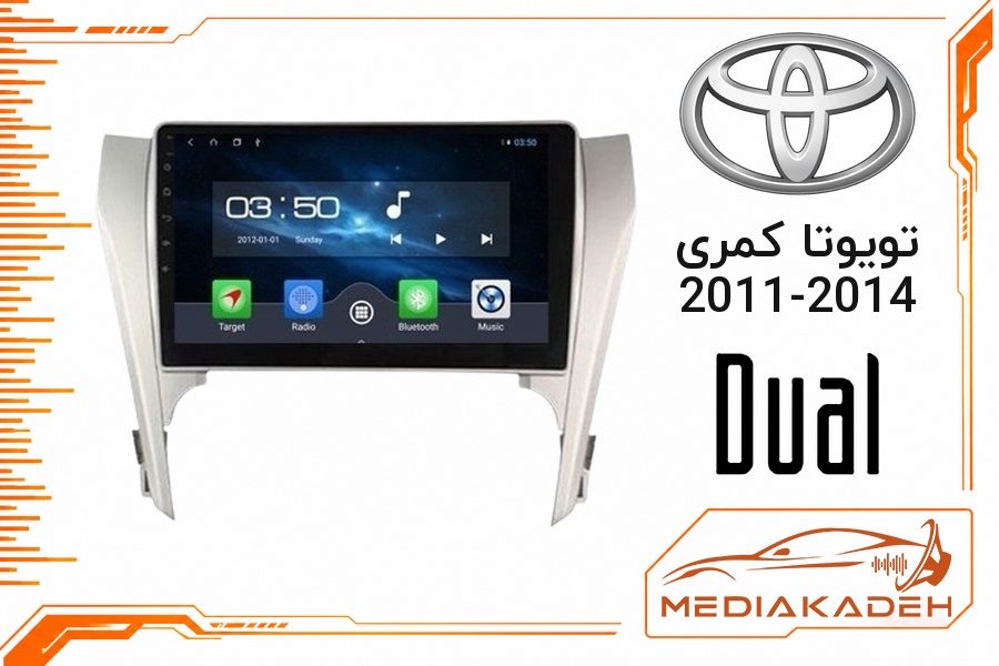 پک مانیتور و قاب فابریک تویوتا کمری 2011-2014 دوال 9 اینچ مدل P 9000 SCH | رم 2 حافظه 64 با کارپلی