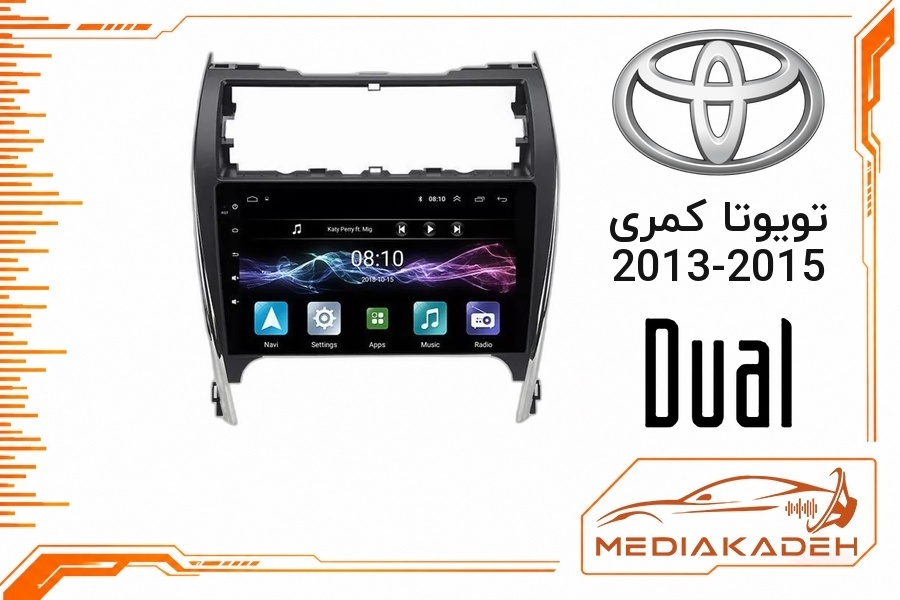 پک مانیتور و قاب فابریک تویوتا کمری 2013-2015 دوال 9 اینچ مدل P 9000 SCH | رم 2 حافظه 64 با کارپلی