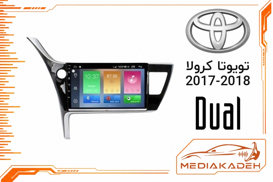 پک مانیتور و قاب فابریک تویوتا کرولا 2017-2018 دوال 9 اینچ مدل 6913 | رم 1 حافظه 32 با کارپلی