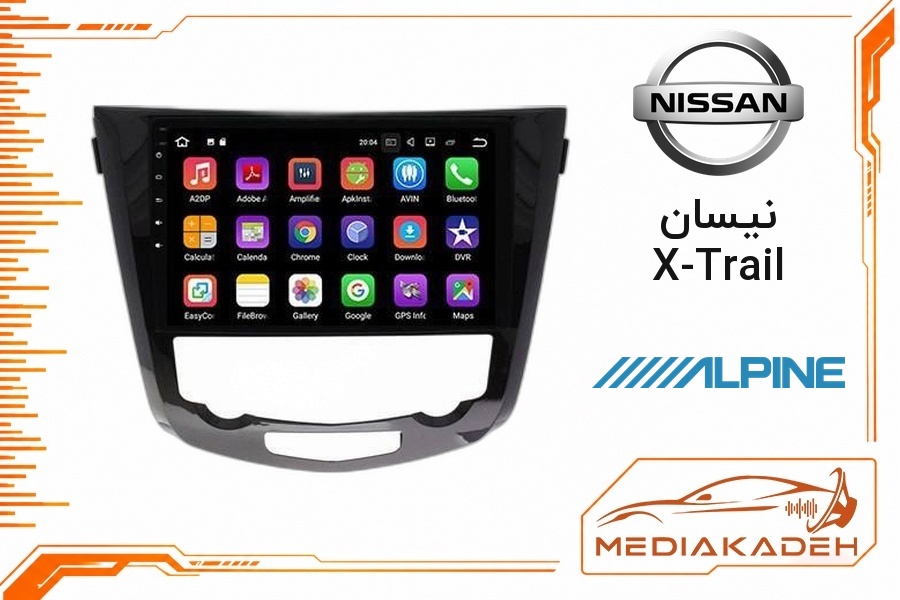 پک مانیتور و قاب فابریک نیسان X-Trail آلپاین 9 اینچ مدل ALPINE 1-16 | رم 1 حافظه 16