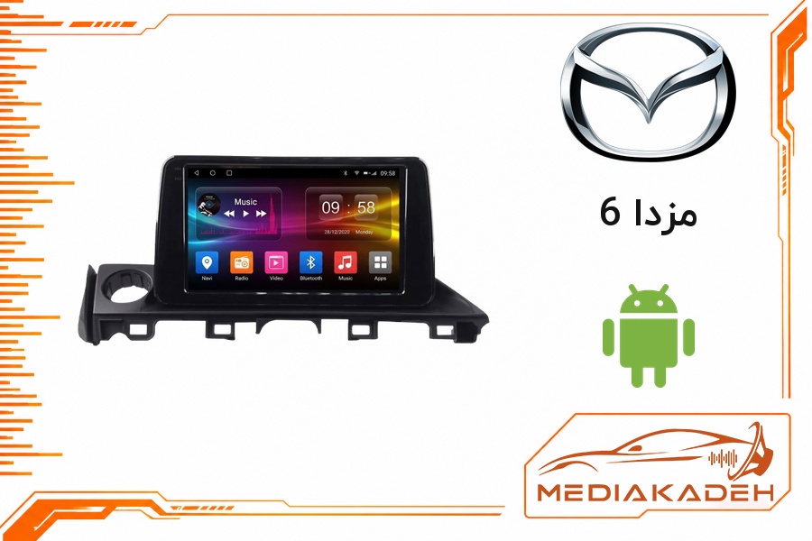پک مانیتور و قاب فابریک مزدا 6 اندروید 9 اینچ مدل T3L 1-32 | رم 1 حافظه 32