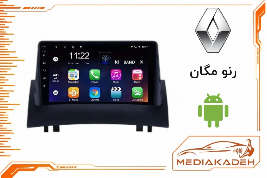 پک مانیتور و قاب فابریک رنو مگان اندروید 9 اینچ مدل T3L 2-32 | رم 2 حافظه 32