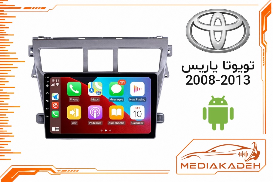 پک مانیتور و قاب فابریک تویوتا یاریس 2008-2013 اندروید 9 اینچ مدل T3L 2-32 | رم 2 حافظه 32