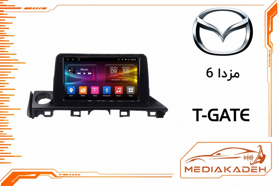 پک مانیتور و قاب فابریک مزدا 6 تی‌گیت 9 اینچ مدل T-GATE 1-32 | رم 1 حافظه 32