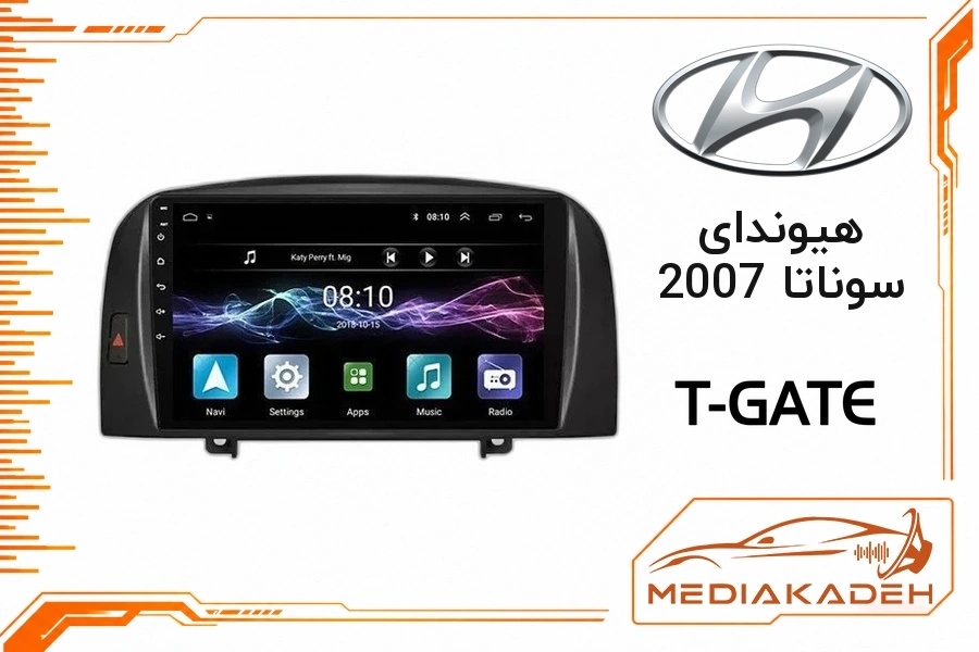 پک مانیتور و قاب فابریک هیوندای سوناتا 2007 تی‌گیت 9 اینچ مدل T-GATE 2-32 | رم 2 حافظه 32