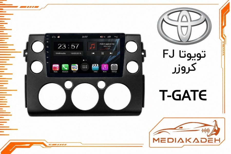 پک مانیتور و قاب فابریک تویوتا FJ کروزر تی‌گیت 9 اینچ مدل T-GATE 2-32 CP | رم 2 حافظه 32 با کارپلی