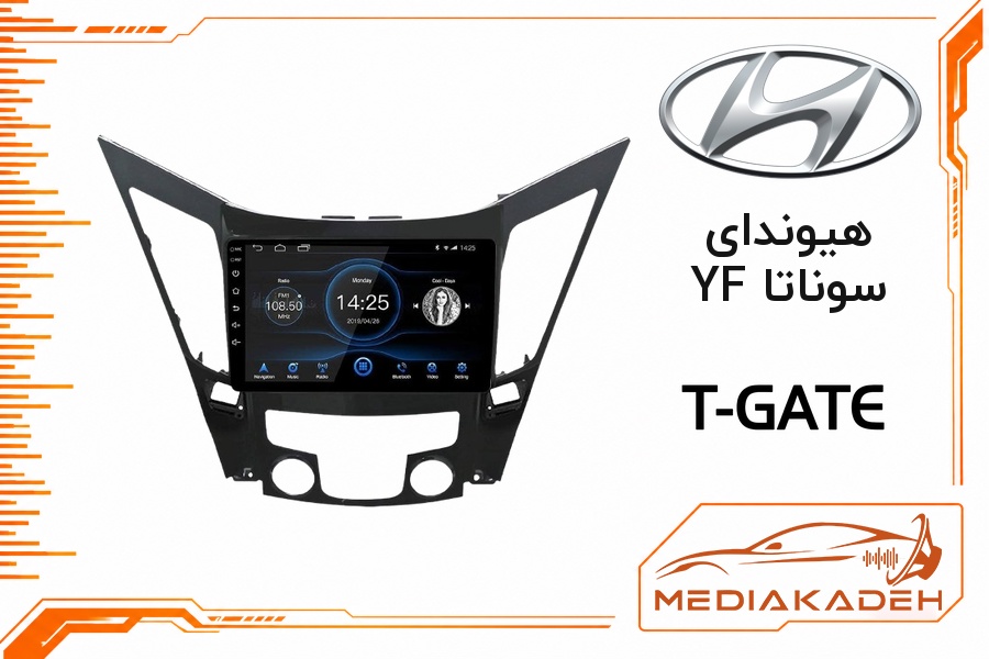 پک مانیتور و قاب فابریک هیوندای سوناتا YF تی‌گیت 9 اینچ مدل T-GATE 2-32 CP | رم 2 حافظه 32 با کارپلی