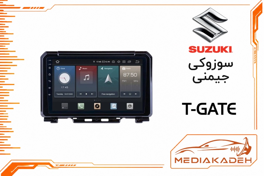 پک مانیتور و قاب فابریک سوزوکی جیمنی تی‌گیت 9 اینچ مدل T-GATE 2-64 CP | رم 2 حافظه 64 با کارپلی