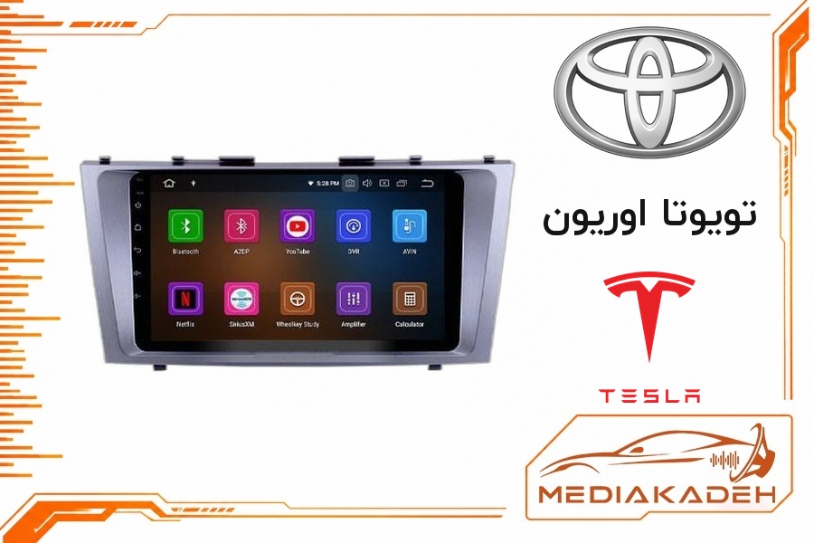 پک مانیتور و قاب فابریک تویوتا اوریون تسلا 9 اینچ مدل TESLA 2-32 CP | رم 2 حافظه 32 با کارپلی