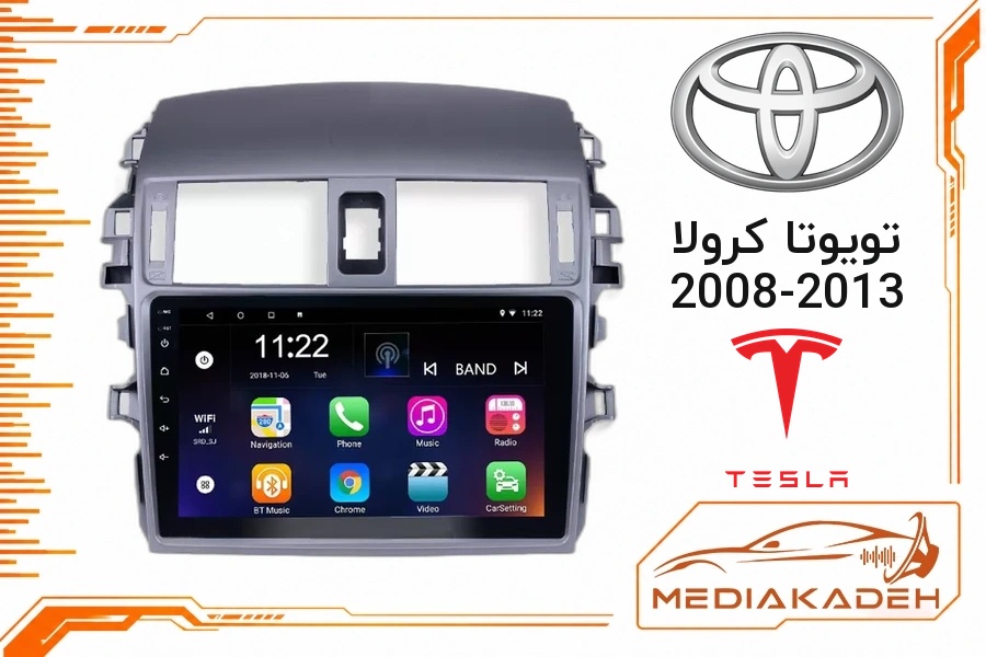 پک مانیتور و قاب فابریک تویوتا کرولا 2008-2013 تسلا 9 اینچ مدل TESLA 2-32 CP | رم 2 حافظه 32 با کارپلی