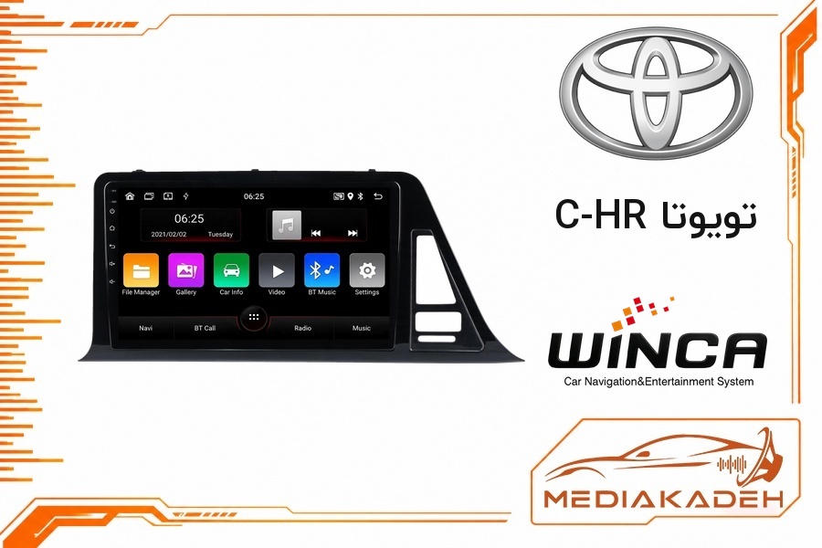 پک مانیتور و قاب فابریک تویوتا C-HR وینکا 9 اینچ مدل S170 LY855 2-16 | رم 2 حافظه 16