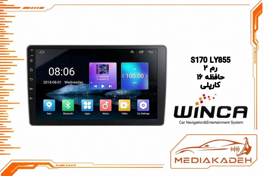 مانیتور خودرو 9 اینچ اندروید وینکا WINCA مدل S170 کد LY855 رم 2 حافظه 16 با کارپلی