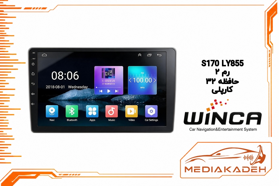 مانیتور خودرو 9 اینچ اندروید وینکا WINCA مدل S170 کد LY855 رم 2 حافظه 32 با کارپلی