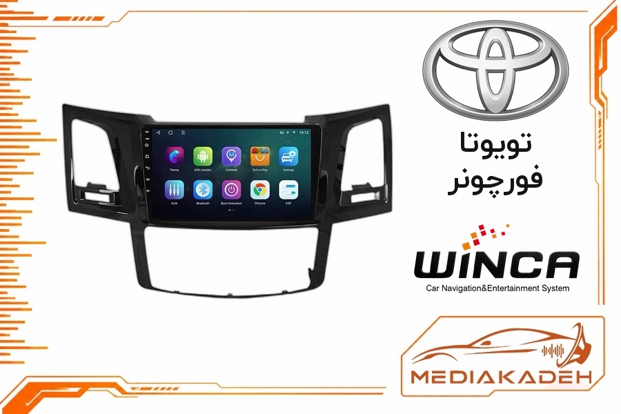 پک مانیتور و قاب فابریک تویوتا فورچونر وینکا 9 اینچ مدل S400+ RH855 4-64 | رم 4 حافظه 64 با کارپلی