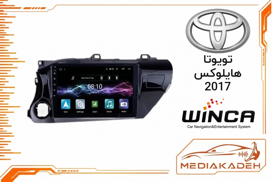 پک مانیتور و قاب فابریک تویوتا هایلوکس 2017 وینکا 9 اینچ مدل S500 GM855 6-128 | رم 6 حافظه 128 سیم‌کارت‌خ ...