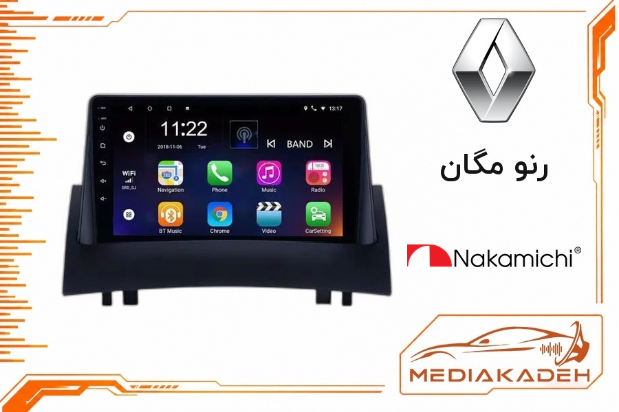 پک مانیتور و قاب فابریک رنو مگان ناکامیچی 9 اینچ مدل NAM 5230 2-32 | رم 2 حافظه 32 با کارپلی