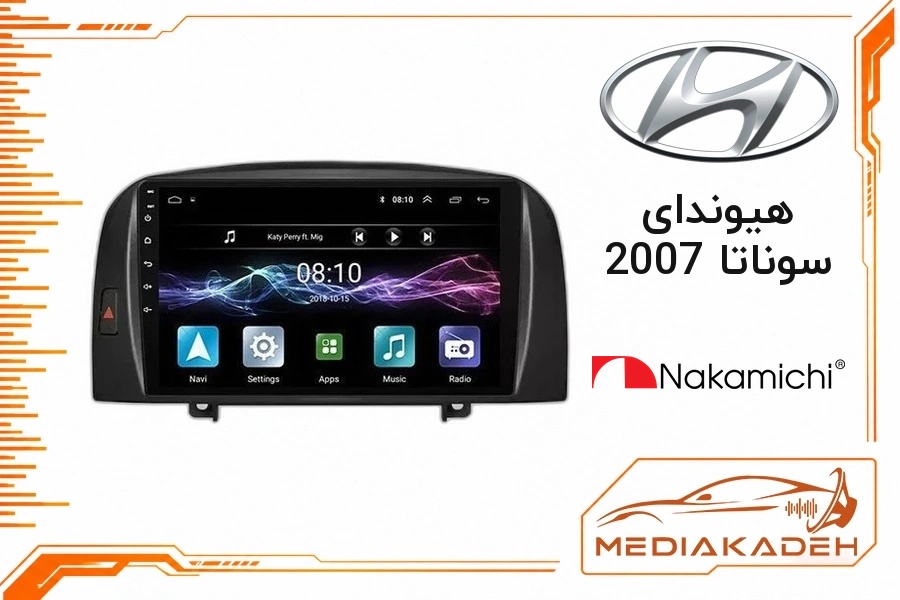 پک مانیتور و قاب فابریک هیوندای سوناتا 2007 ناکامیچی 9 اینچ مدل NAM 5230 2-32 | رم 2 حافظه 32 با کارپلی
