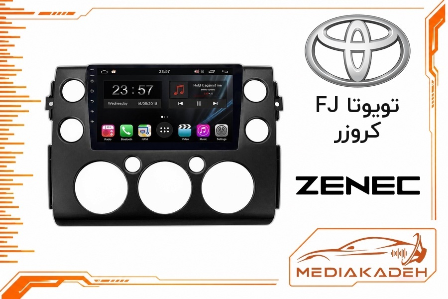 پک مانیتور و قاب فابریک تویوتا FJ کروزر زنیک 9 اینچ مدل T500 | رم 2 حافظه 32 با کارپلی
