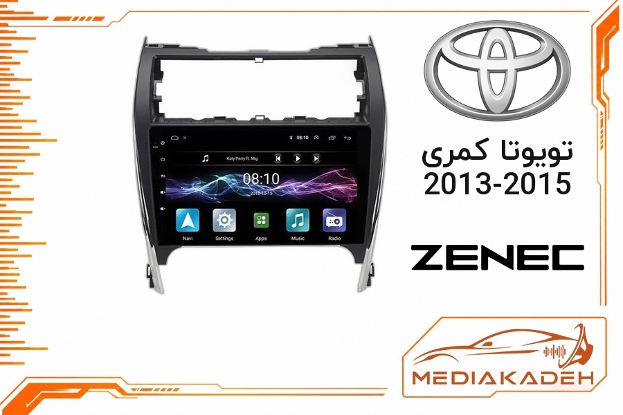 پک مانیتور و قاب فابریک تویوتا کمری 2013-2015 زنیک 9 اینچ مدل T500 | رم 2 حافظه 32 با کارپلی