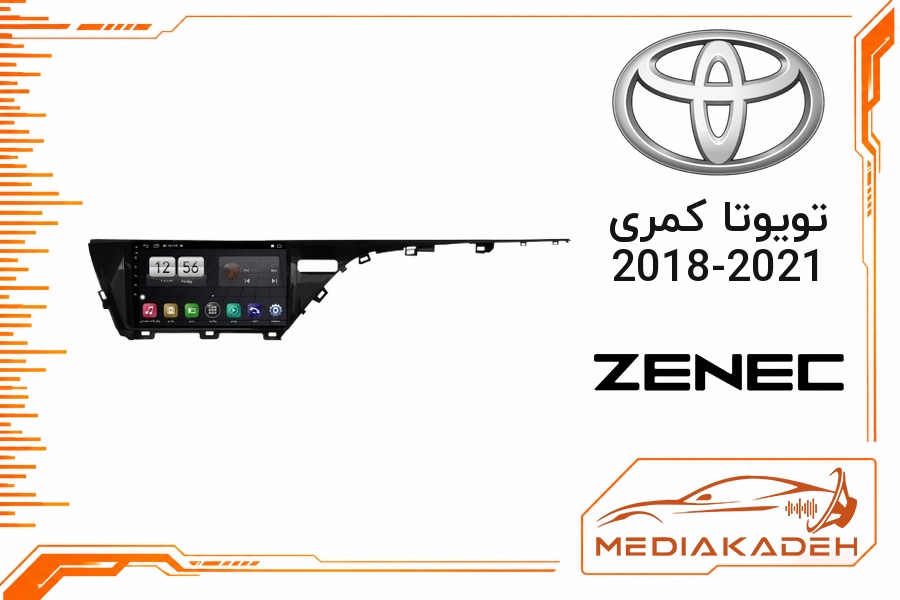 پک مانیتور و قاب فابریک تویوتا کمری 2018-2021 زنیک 9 اینچ مدل 7913 | رم 1 حافظه 32