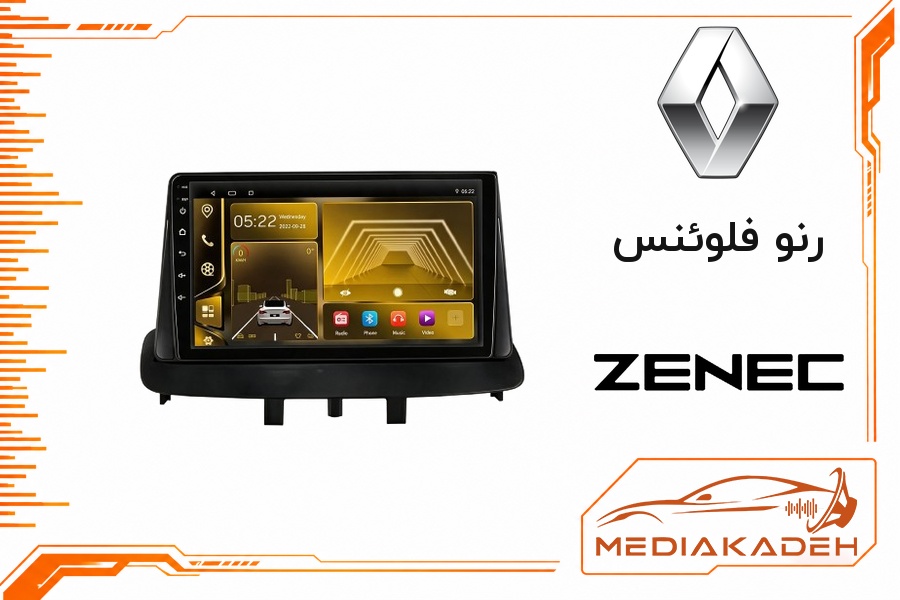 پک مانیتور و قاب فابریک رنو فلوئنس زنیک 9 اینچ مدل 9500 | رم 2 حافظه 32 با کارپلی
