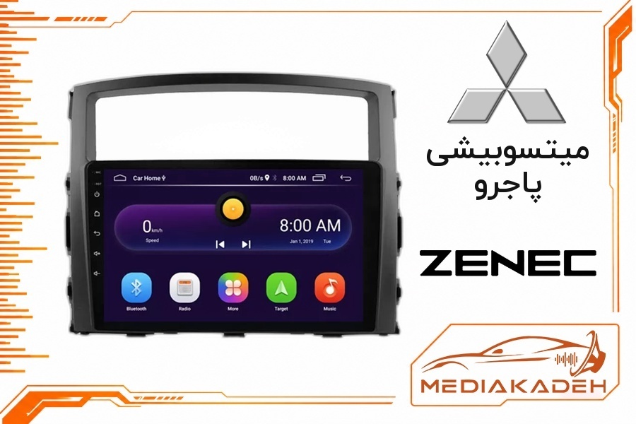 پک مانیتور و قاب فابریک میتسوبیشی پاجرو زنیک 9 اینچ مدل T100X.2 | رم 2 حافظه 64 با کارپلی