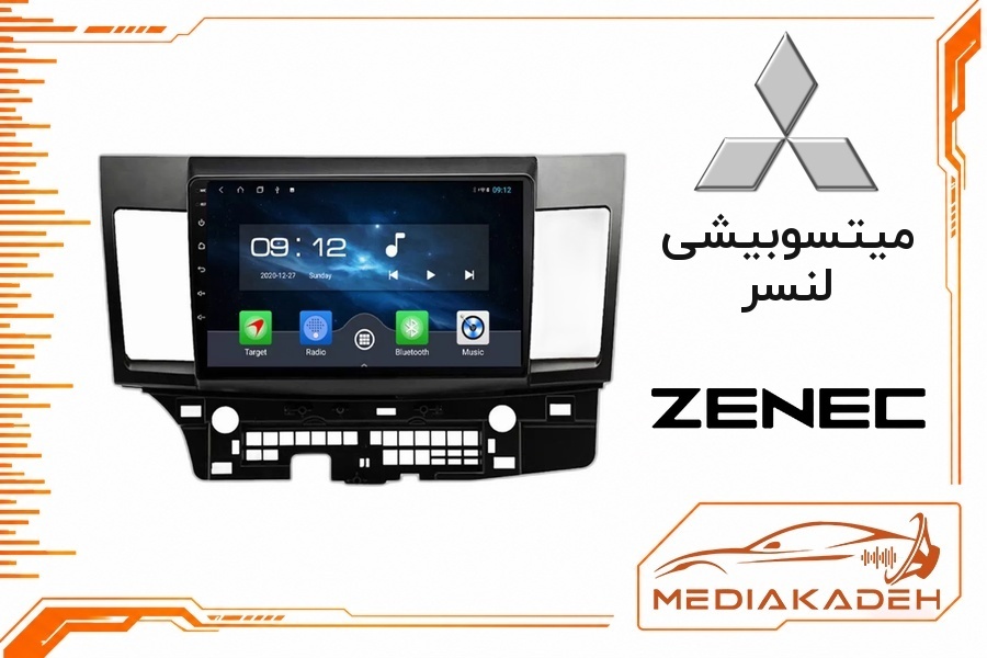 پک مانیتور و قاب فابریک میتسوبیشی لنسر زنیک 9 اینچ مدل T100X.2 | رم 2 حافظه 64 با کارپلی