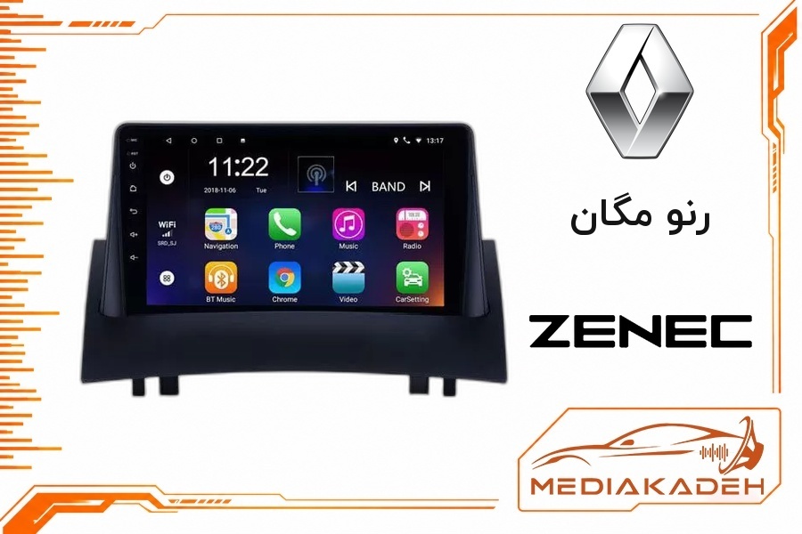 پک مانیتور و قاب فابریک رنو مگان زنیک 9 اینچ مدل TS 7932 AHD | رم 2 حافظه 32